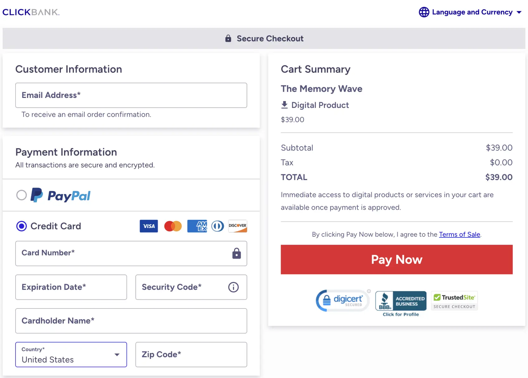 the memory wave-checkout-page
